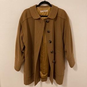 Yves Saint Laurent Rive Gauche brown oversized coat
